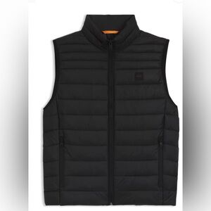 Hugo Boss Men's Black Puffer Vest with Zipper Pockets NWT
